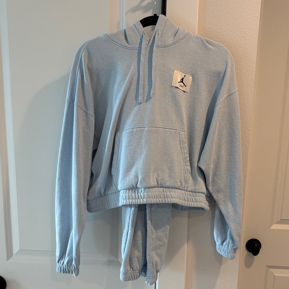 Jordan Light Blue Hoodie and Pants Set